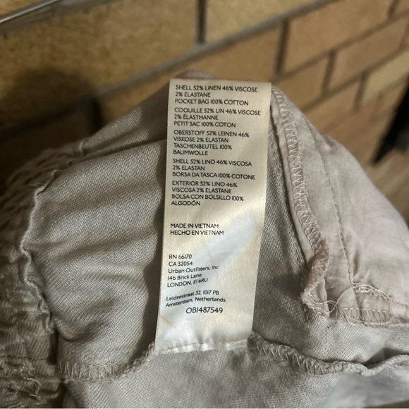 Anthropologie Maeve Linen A-Line Shorts Flap Pockets Stretch Waist Size Small - Picture 6 of 6